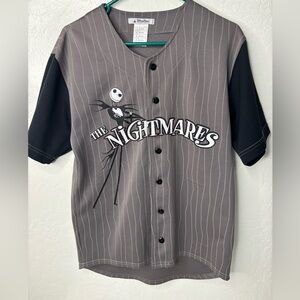 Disney Parks Jack Skellington Baseball Jersey 93 Mens Small